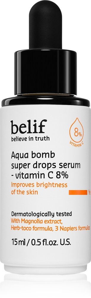 belif Aqua Bomb Super Drops Serum Vitamin C 8% 15 ml