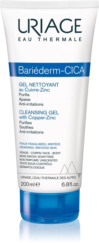 Uriage Bariederm Cica Cleansing Gel with Copper-Zinc 200 ml