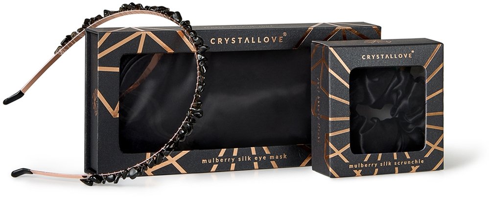 Crystallove Black Silk Set