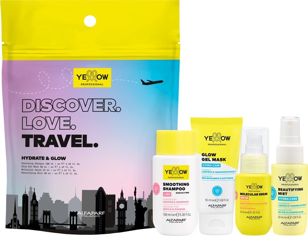 Yellow Professional Discover.Love.Travel. Set