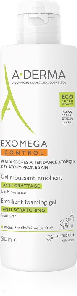 A-Derma Exomega Control Emollient Foaming Gel 500 ml