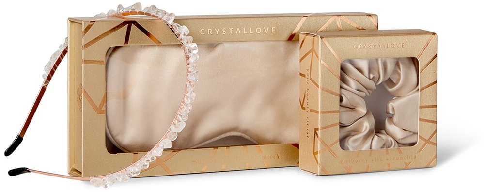 Crystallove Gold Silk Set