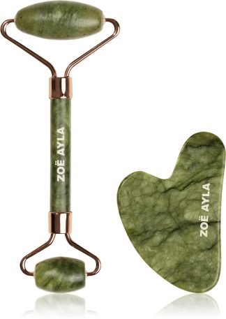 Zoë Ayla Jade Facial Roller And Gua Sha Tool