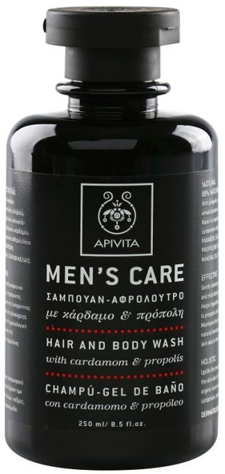 Apivita Men's Care Hair and Body Wash with Cardamon & Propolis 250 ml