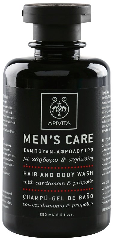 Apivita Men's Care Hair and Body Wash with Cardamon & Propolis 250 ml