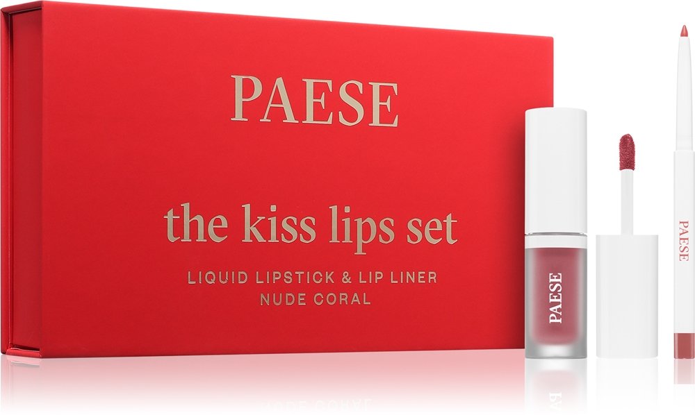 Paese The Kiss Lips Set Nude Coral