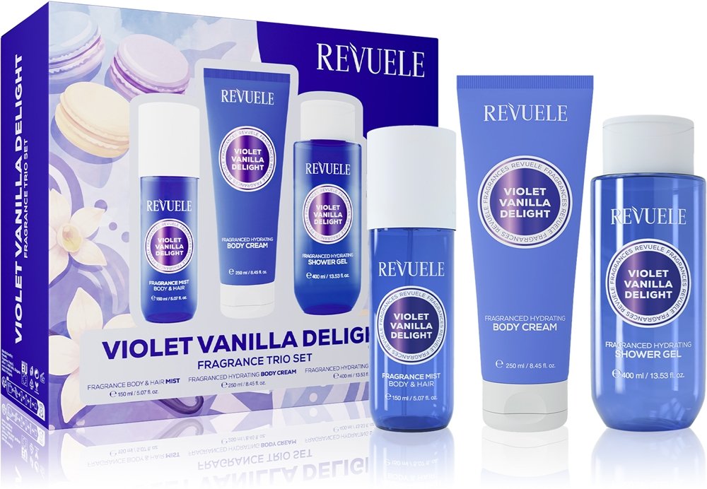 Revuele Violet Vanilla Delight Fragrance Trio Set