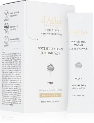 d'Alba Waterfull Vegan Sleeping Pack 4 x 12 ml